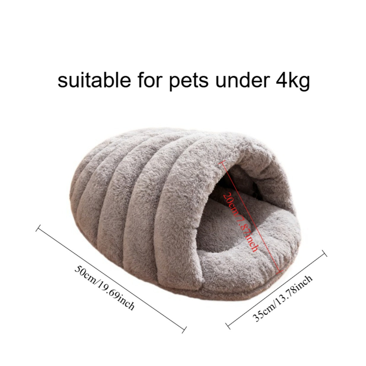 Autumn and Winter Semi-Enclosed Pumpkin Cat House Dog House, Warm Thickened Pet House Dog Bed, Suitable for Pets Under 8.82LB