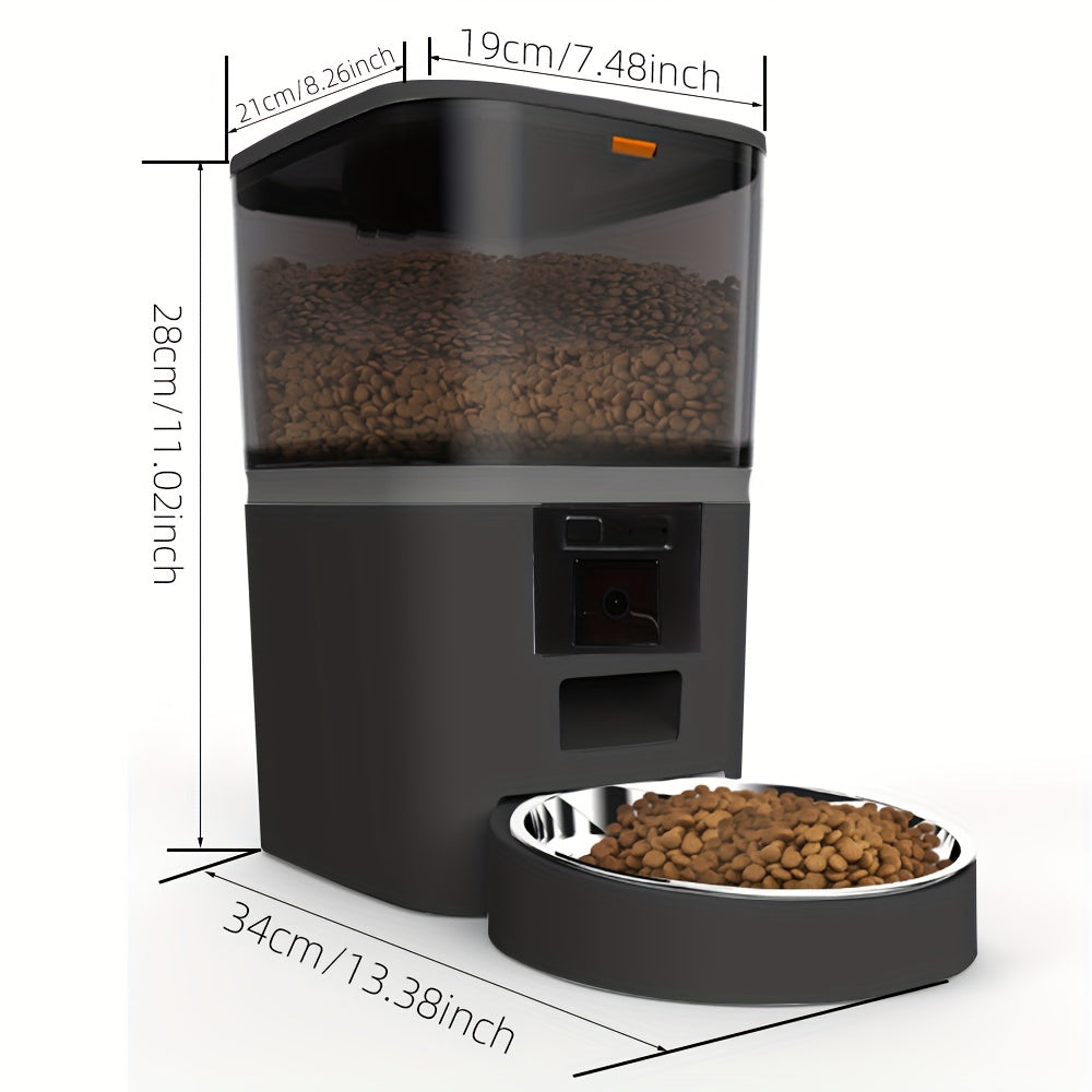 4L Pet Feeder • Large Capacity Smart Pet Feeder with Dog Automatic Food Dispenser • Timing Single\Double Bowl Automatic Smart Pet Cat Food Dispenser • Remote Control APP Control Cat and Dog Pet Feeder • Easy Disassembly • No 5V 2A Plug