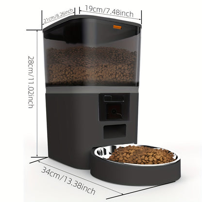 4L Pet Feeder • Large Capacity Smart Pet Feeder with Dog Automatic Food Dispenser • Timing Single\Double Bowl Automatic Smart Pet Cat Food Dispenser • Remote Control APP Control Cat and Dog Pet Feeder • Easy Disassembly • No 5V 2A Plug