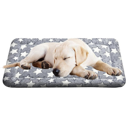 4pcs Orthopedic Dog Bed Compatible for Crate - Large\medium\small Size Plush Washable Kennel Mat with Non-Slip Bottom, Orthopedic for all-Season Use, Cozy\Travel Crate Pad for Dogs (Fits Kennels, Easy Clean)