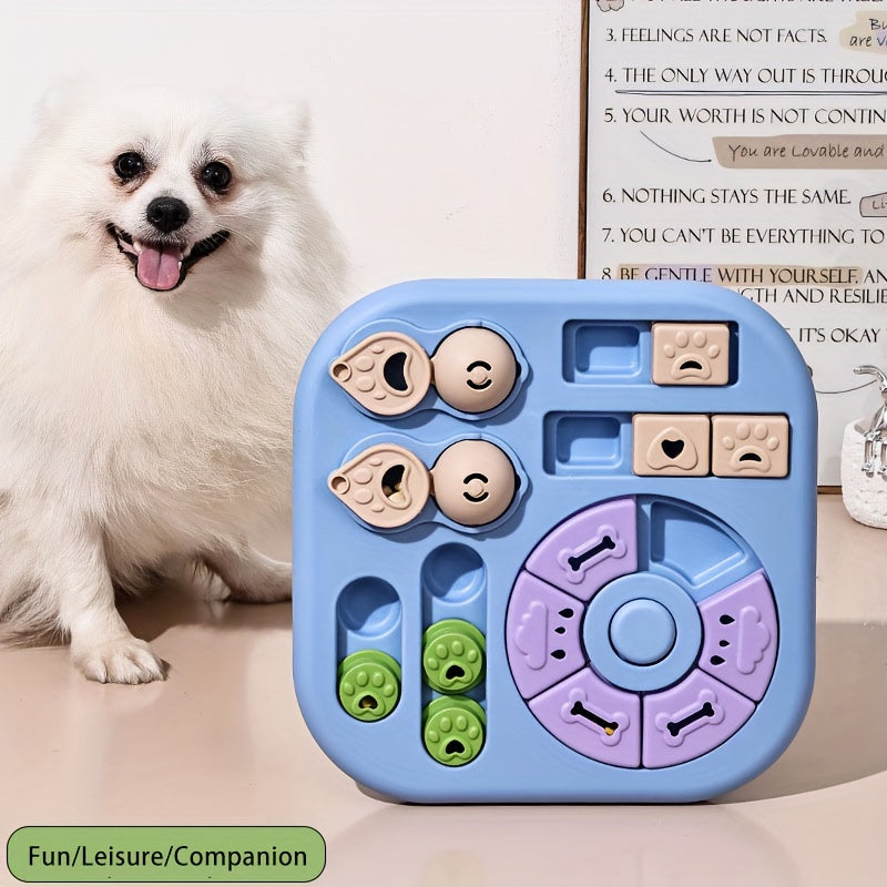 Interactive Dog Puzzle Ball Toy with Treat Dispenser & Slow Feeder Bowl - Non-Slip Durable PP Slow Feeding Dog Chew for Mental Stimulation, Training, Solo Play - Washable Pet Entertainment for Puppies and Dogs