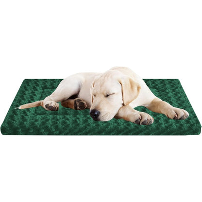 4pcs Orthopedic Dog Bed Compatible for Crate - Large\medium\small Size Plush Washable Kennel Mat with Non-Slip Bottom, Orthopedic for all-Season Use, Cozy\Travel Crate Pad for Dogs (Fits Kennels, Easy Clean)