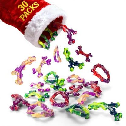 30-Pack Indestructible Dog Toys for Aggressive Chewers with, Beef & Peanut Butter Flavor - Heavy-Duty Chew Proof Chew Toys Suitable for Large Breed Dogs, Bully Breed, Power Chewers - Puppy Teething Toys