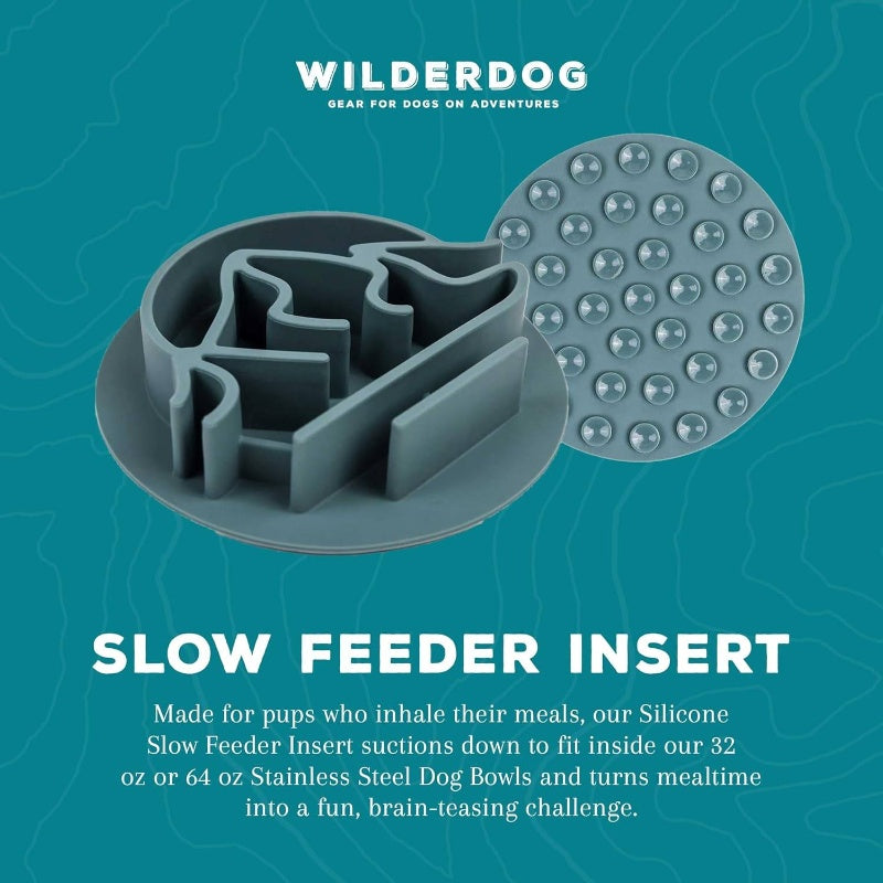 Slow Feeder Bowl | Non-Slip Iron Dish for Fast-Eating Dogs | Promotes Healthy Digestion | Mealtime Enrichment | Adventure-Ready, Top Rack Dishwasher Safe | Fits Bowls with a 7+ Inch Diameter