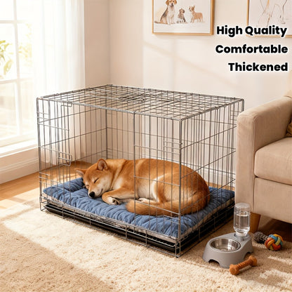 Cozy Dog Bed Mat Soft Velvet Dog Cage Mat | High-Quality Dog Bed Mat, Large Size 120x60cm, Thickened Padded Filling, Warm & Cozy for Winter, Suitable for Medium to Large Dogs, Fits Breeds L