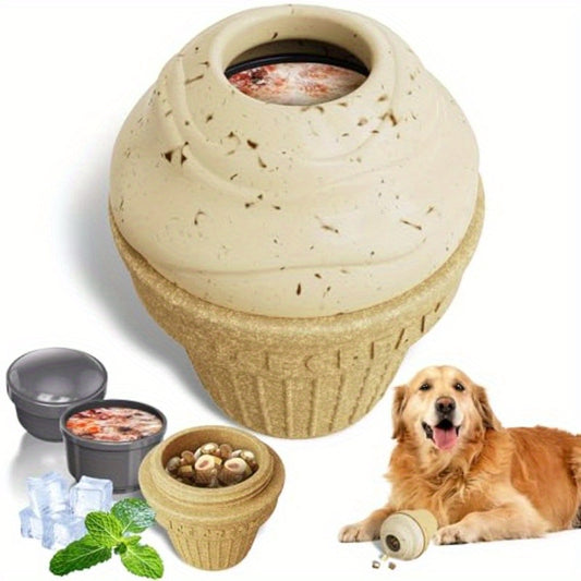 Frozen Treat Dispenser and Chew Toy for Aggressive Chewers Interactive Dog Toy with Freezable Snack Box Mental Stimulation for Large Breed Dogs Unbreakable Design