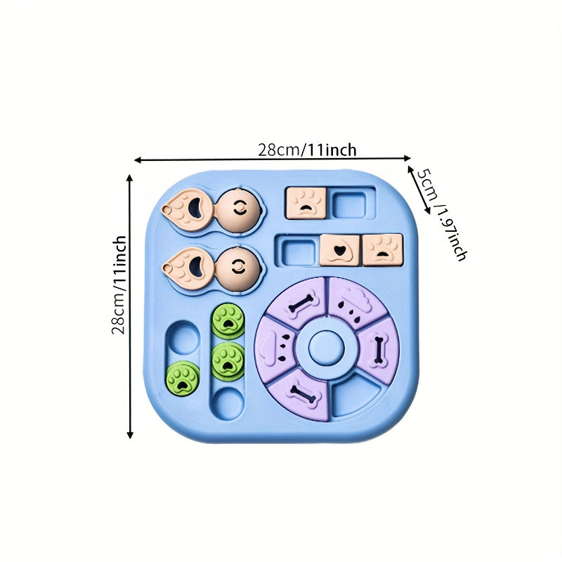 Interactive Dog Puzzle Ball Toy with Treat Dispenser & Slow Feeder Bowl - Non-Slip Durable PP Slow Feeding Dog Chew for Mental Stimulation, Training, Solo Play - Washable Pet Entertainment for Puppies and Dogs