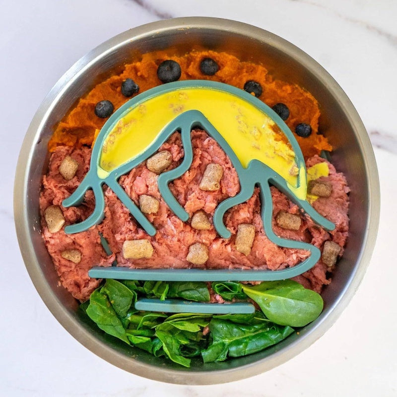 Slow Feeder Bowl | Non-Slip Iron Dish for Fast-Eating Dogs | Promotes Healthy Digestion | Mealtime Enrichment | Adventure-Ready, Top Rack Dishwasher Safe | Fits Bowls with a 7+ Inch Diameter