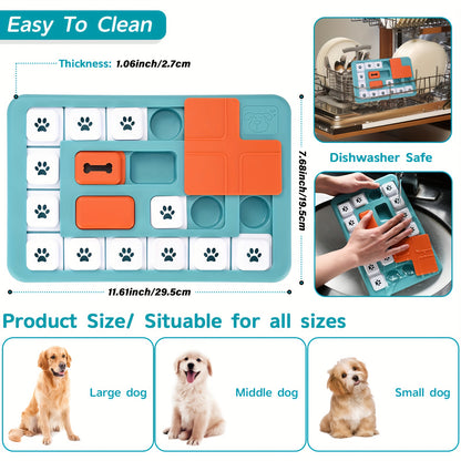 Dog Puzzle Toys, Interactive Treat Puzzle Dog Toy for IQ Training & Mental Stimulating, Treat Puzzle Dispensing with Squeaky Design for Large Medium Small Smart Dogs