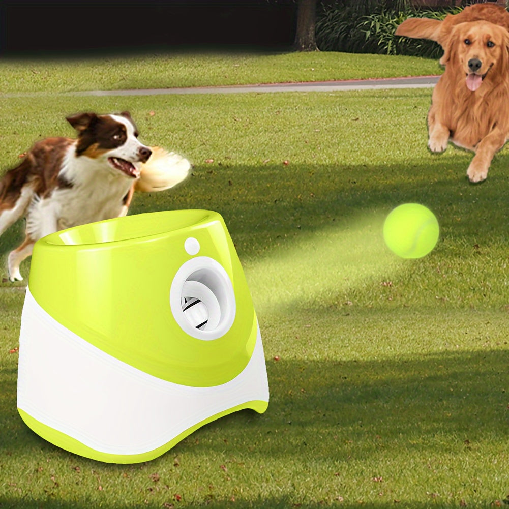 Interactive Dog Ball Launcher Toy - Durable Plastic, Space-Saving Design for All Breeds, Ideal for Garden & Lawn Play, No Batteries Needed, Dog Toys