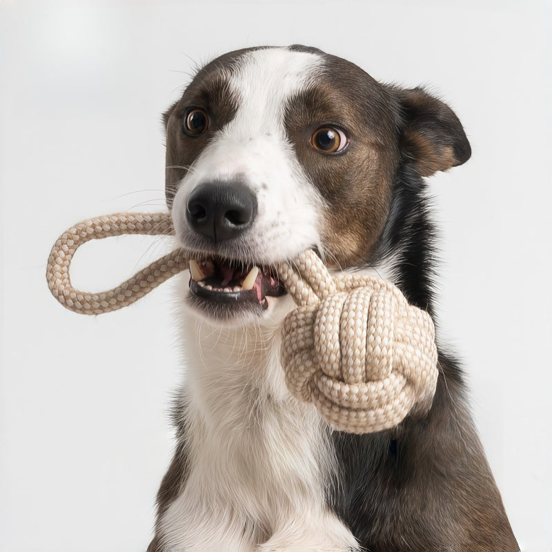 Three-piece Dog Knot Toy | Interactive Molar Chew Toy for Small, Medium, and Large Dogs, Easy to Clean, Training and Entertainment, Polyester Blend