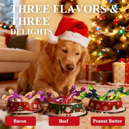 30-Pack Indestructible Dog Toys for Aggressive Chewers with, Beef & Peanut Butter Flavor - Heavy-Duty Chew Proof Chew Toys Suitable for Large Breed Dogs, Bully Breed, Power Chewers - Puppy Teething Toys