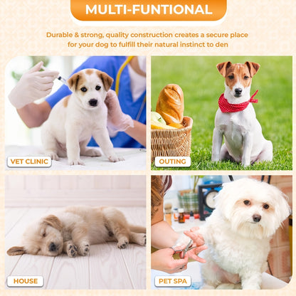 Small Dog Crate Kennel 24 Dog Cage Double- Door Folding Travel Indoor Outdoor Puppy Playpen with Divider and Handle Tray, Black, All Season, Dog Crate for Small Dogs, Portable Dog Crate, Indoor Pet Enclosure, Outdoor Pet Pen