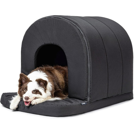 Dog House with Cooling EggCrate Foam & Waterproof Design - Spacious Indoor\Outdoor Pet Shelter for Large Breeds, Machine Washable, Fits 36-Inch Crate