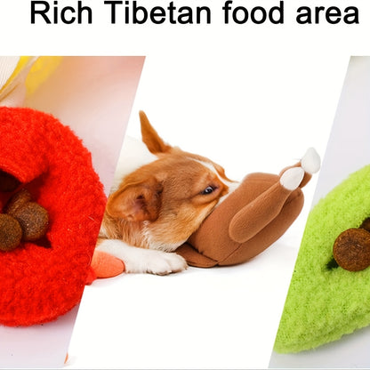 Plush Dog Toys, Roast Turkey Pet Toys Pet Hiding Food Interactive Dog Toys Dog Nose Work Foraging Skills