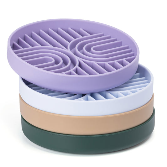 1pc Pet Zone Silicone Dog Bowl Slow Feeder - Non-Slip,, Heat-Resistant, Dishwasher Safe - Ideal for 1-3 Cups of Food, Treats, and Water - Helps Reduce Boredom and Anxiety in Dogs