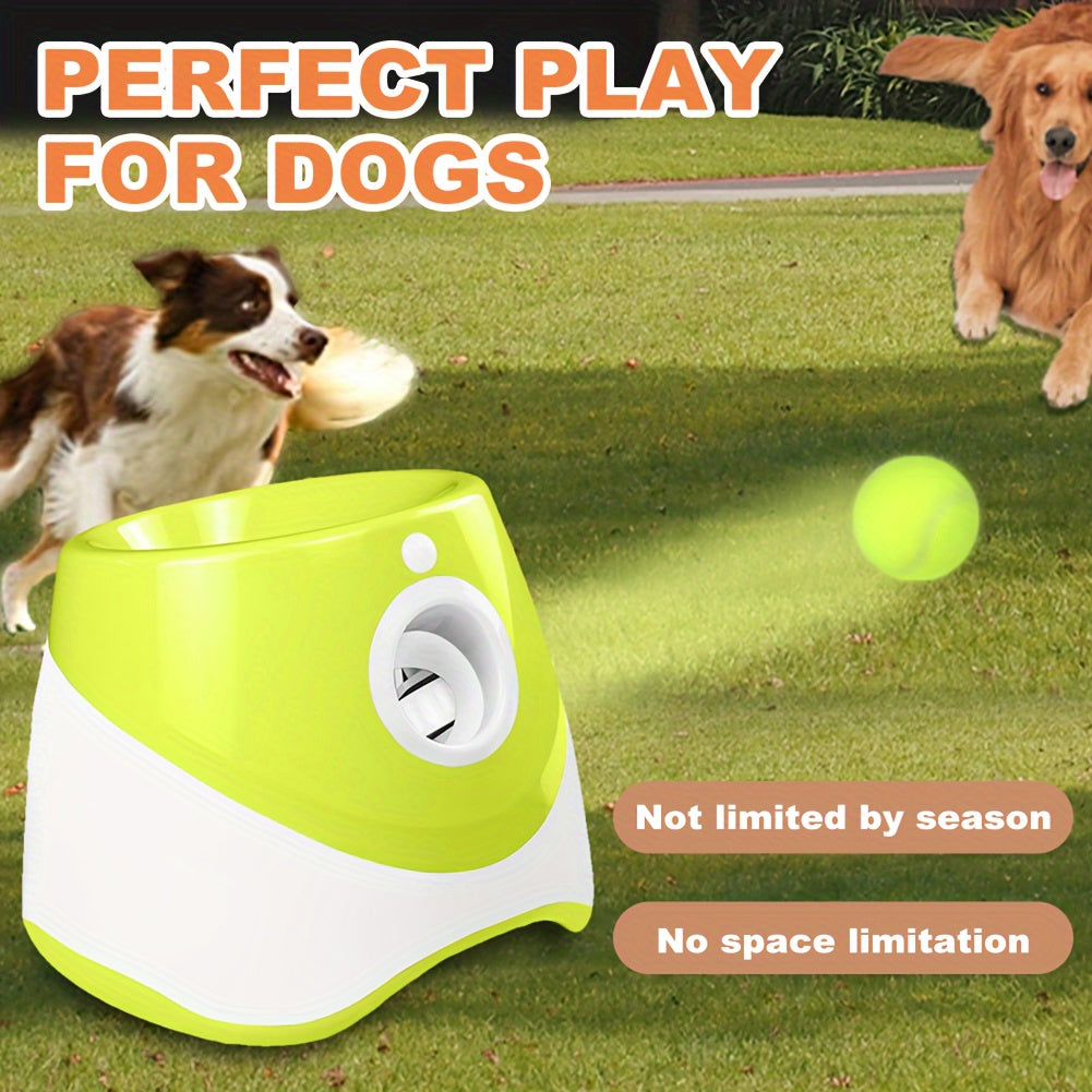 Interactive Dog Ball Launcher Toy - Durable Plastic, Space-Saving Design for All Breeds, Ideal for Garden & Lawn Play, No Batteries Needed, Dog Toys