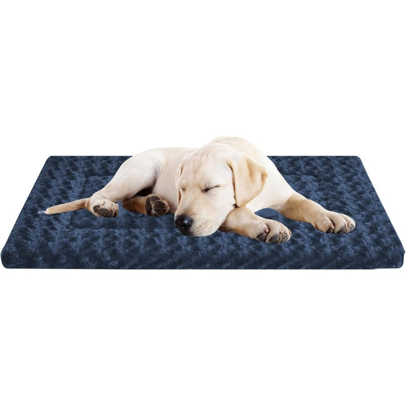 4pcs Orthopedic Dog Bed Compatible for Crate - Large\medium\small Size Plush Washable Kennel Mat with Non-Slip Bottom, Orthopedic for all-Season Use, Cozy\Travel Crate Pad for Dogs (Fits Kennels, Easy Clean)