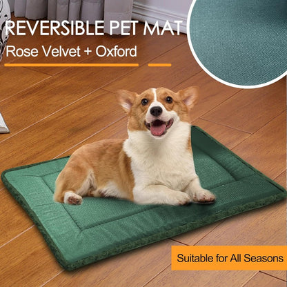 4pcs Orthopedic Dog Bed Compatible for Crate - Large\medium\small Size Plush Washable Kennel Mat with Non-Slip Bottom, Orthopedic for all-Season Use, Cozy\Travel Crate Pad for Dogs (Fits Kennels, Easy Clean)