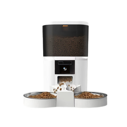 4L Pet Feeder • Large Capacity Smart Pet Feeder with Dog Automatic Food Dispenser • Timing Single\Double Bowl Automatic Smart Pet Cat Food Dispenser • Remote Control APP Control Cat and Dog Pet Feeder • Easy Disassembly • No 5V 2A Plug