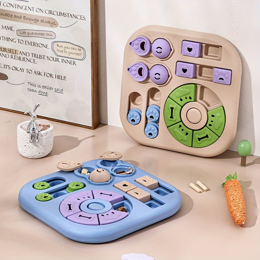 Interactive Dog Puzzle Ball Toy with Treat Dispenser & Slow Feeder Bowl - Non-Slip Durable PP Slow Feeding Dog Chew for Mental Stimulation, Training, Solo Play - Washable Pet Entertainment for Puppies and Dogs