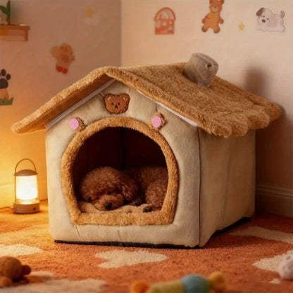 A Dog House Suitable for All Four Seasons. A Comfortable And Soft Dog Bed. Features a Built-In Thick Velvet Cushion. Suitable for Various Scenarios. Removable for Easy Cleaning. A Pet Bed That Can Be Used for Both Dogs And Cats