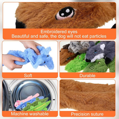 20pcs Bulk No Stuffing Dog Toys Suitable for Aggressive Chewers, Crinkle Teething Chew Plush Chewable Toys with Squeaker for Puppies & Dogs, Chewable Gifts for Small Medium Large Breeds, 20 Styles