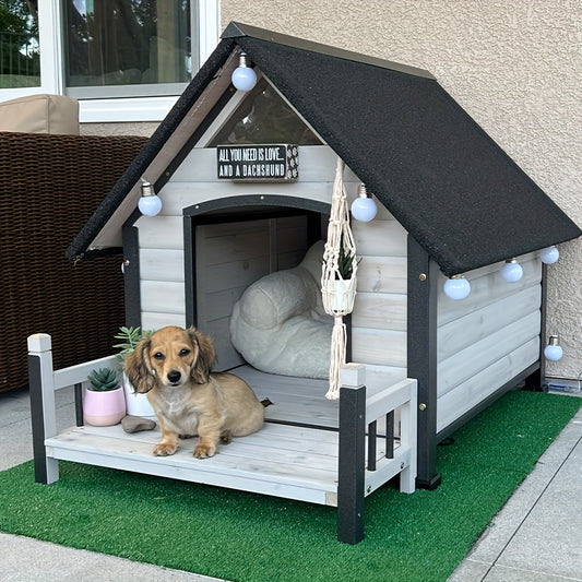 Heavy-Duty Wooden Dog House