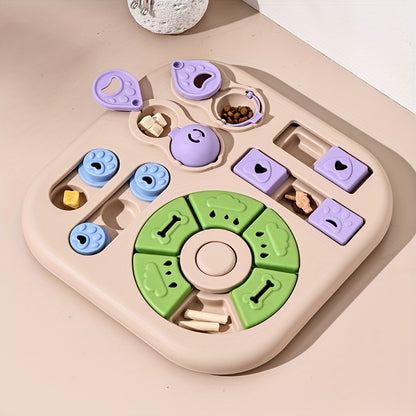 Interactive Dog Puzzle Ball Toy with Treat Dispenser & Slow Feeder Bowl - Non-Slip Durable PP Slow Feeding Dog Chew for Mental Stimulation, Training, Solo Play - Washable Pet Entertainment for Puppies and Dogs